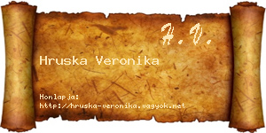 Hruska Veronika névjegykártya